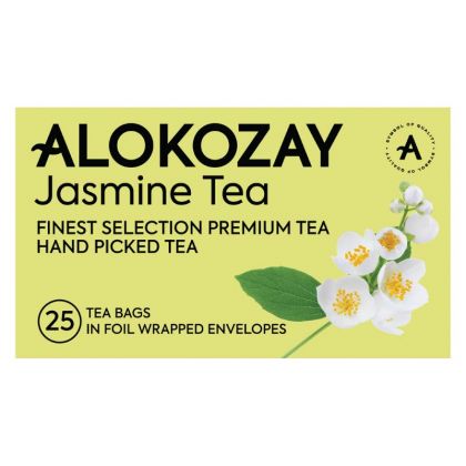 شاي أخضر ياسمين - 25 كيس شاي / Jasmine Green Tea - 25 Tea Bags In Foil Wrapped Envelopes