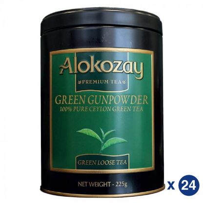 Green Gunpowder Tea - Green Leaf Tea X Tin Tea 225Gms - Pack Of 24