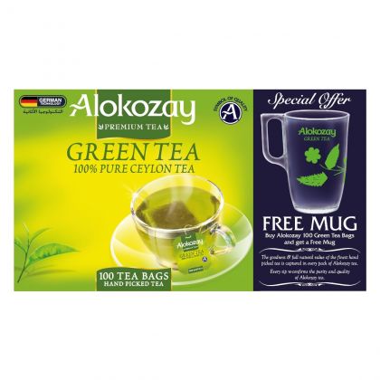 Green Tea - 100 Tea Bags + Mug