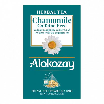 Herbal Chamomile Tea - 20 Silken Pyramid Tea Bags (Biodegradable)