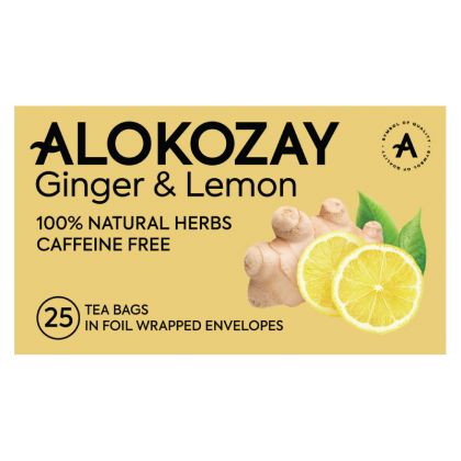 Ginger Lemon Tea - 25 Tea Bags In Foil Wrapped Envelopes