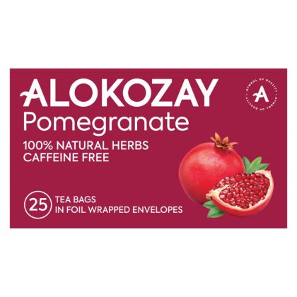 Pomegranate Tea - 25 Tea Bags In Foil Wrapped Envelopes / شاي الرمان - 25 كيس شاي