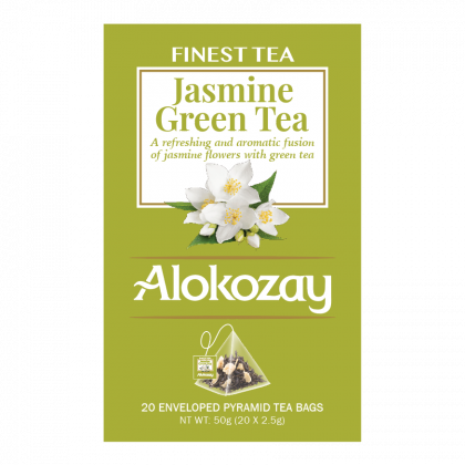 Jasmine Green Tea - 20 Silken Pyramid Tea Bags (Biodegradable)