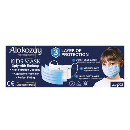  Kids Face Mask - Blue - 25 Pcs