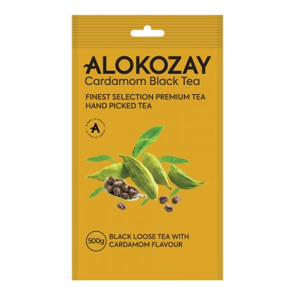 Black Loose Tea With Cardamom Flavour (Pouch)