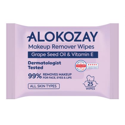 Cleansing Wipes / Make-Up Remover - Grape Seed Oil & Vitamin E - 25 Wipes / مناديل التنظيف / مزيل المكياج - زيت بذور العنب وفيتامين ئـــي - 25 منديل