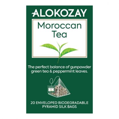  Moroccan Tea - 20 Silken Pyramid Tea Bags (Biodegradable)