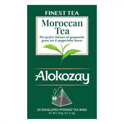  Moroccan Tea - 20 Silken Pyramid Tea Bags (Biodegradable)