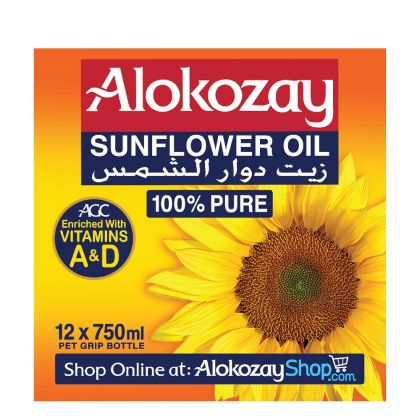 100% Pure Sunflower Oil 750 Ml X Pack Of 12