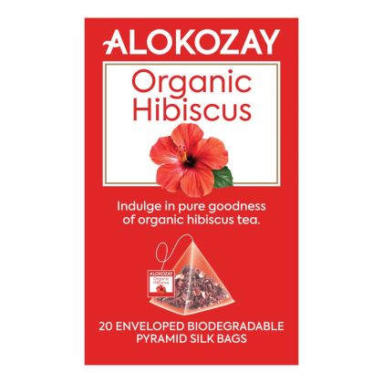 Organic Hibiscus Tea - 20 Silken Pyramid Tea Bags (Biodegradable)