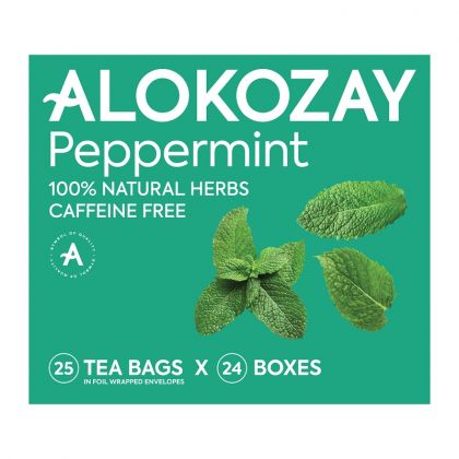 Peppermint Tea Bag - 25 Tea Bags In Foil Wrapped Envelopes X 24 / شاي بالنعناع - 25 كيس شاي × 24