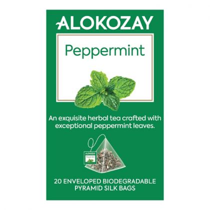 Peppermint Tea - 20 Silken Pyramid Tea Bags (Biodegradable)