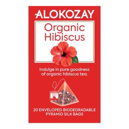 Organic Hibiscus Tea - 20 Silken Pyramid Tea Bags (Biodegradable)