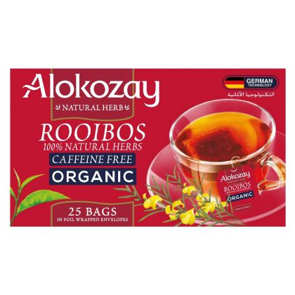 Rooibos Organic Herbal Tea - 25 Tea Bags In Foil Wrapped Envelopes
