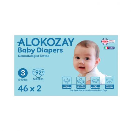 Baby Diapers - Size 3 (5-10 Kg) - 46 Diapers X Pack Of 2