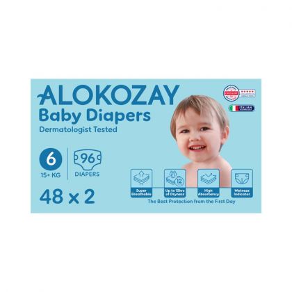 Baby Diapers - Size 6 (15+ Kg) - 48 Diapers X Pack Of 2