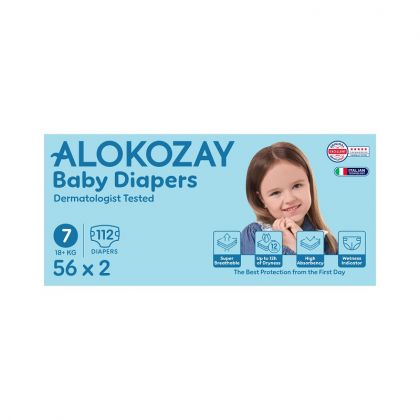 Baby Diapers - Size 7 (18+ Kg) - 56 Diapers X Pack Of 2