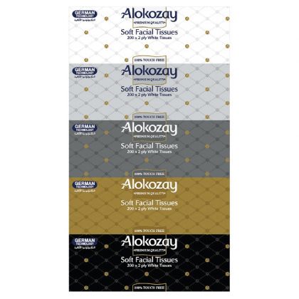 New Soft Facial Tissues - 200 Sheets X 2 Ply - Pack Of 5 Boxes