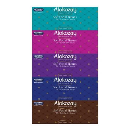Soft Facial Tissues - 170 Sheets X 2 Ply - Pack Of 5 Boxes