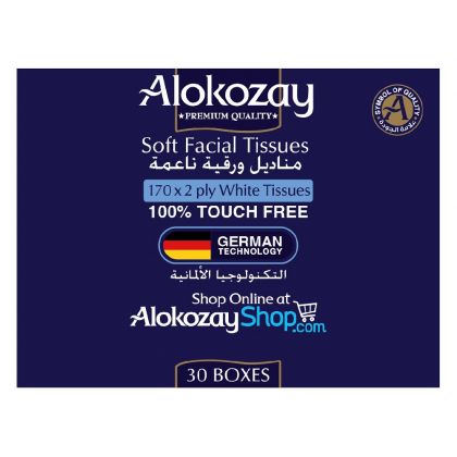 New Soft Facial Tissues - 170 Sheets X 2 Ply X Pack Of 30 Boxes