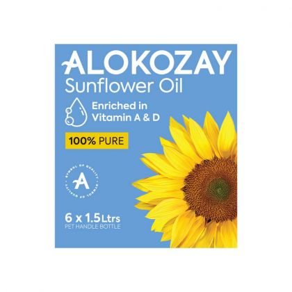 100% Pure Sunflower Oil 1.5 Ltrs X Pack Of 6