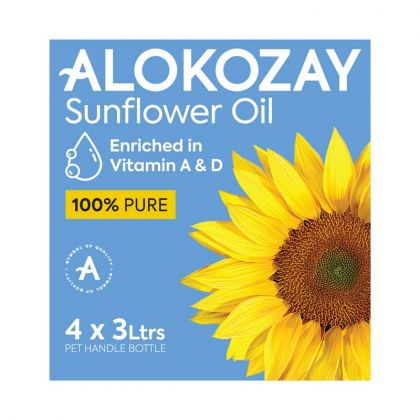 100% Pure Sunflower Oil 3 Ltrs X Pack Of 4