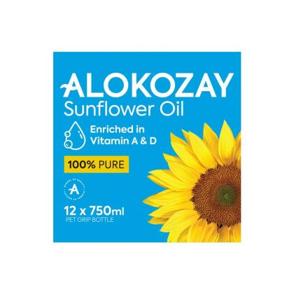 100% Pure Sunflower Oil 750 Ml X Pack Of 12 /زيت عباد الشمس 750 مل - عبوة من 12