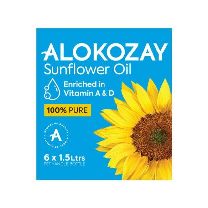 100% Pure Sunflower Oil 1.5 Ltrs X Pack Of 6 / زيت عباد الشمس 1.5 لتر - عبوة من 6