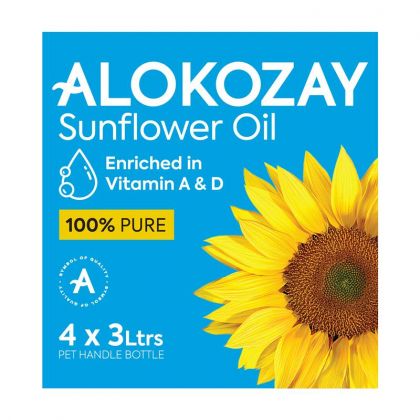 100% Pure Sunflower Oil 3 Ltrs X Pack Of 4