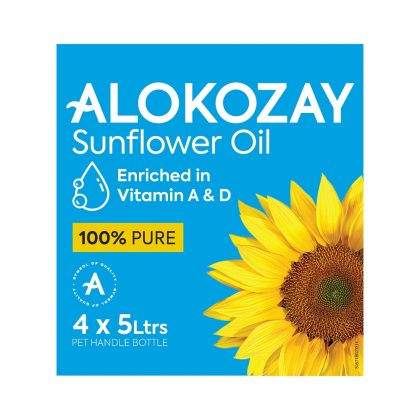 100% Pure Sunflower Oil 5 Ltrs X Pack Of 4 / 4 X زيت عباد الشمس 5 لتر