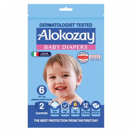 Baby Diapers - Size 6 (15+ Kg) - 2 Diapers