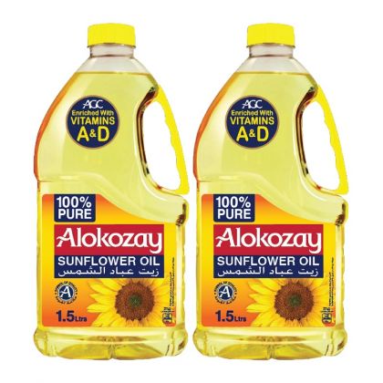 100% Pure Sunflower Oil 1.5 Ltrs X Pack Of 2