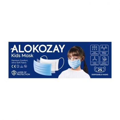  Kids Face Mask - Blue - 25 Pcs