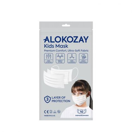 Kids Face Mask - White - 10 Pcs