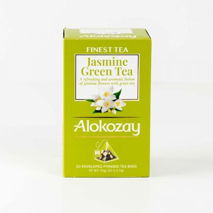Jasmine Green Tea - 20 Silken Pyramid Tea Bags (Biodegradable)
