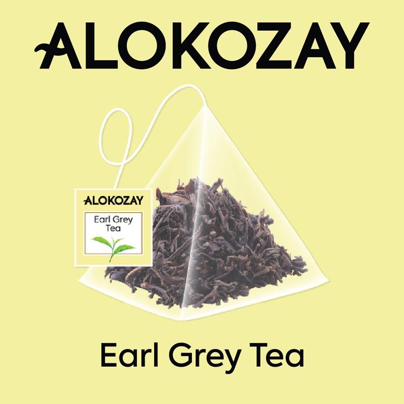 Alokozay Earl Grey Tea 20 Enveloped Pyramid Tea Bags (Biodegradable)